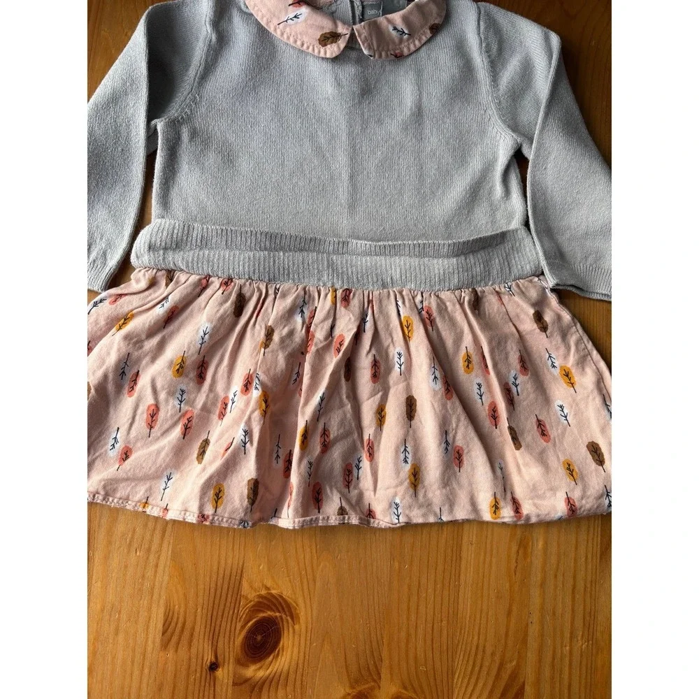 Baby GAP Preppy Collared Shirt Sweater Dress Size 12-18 Months